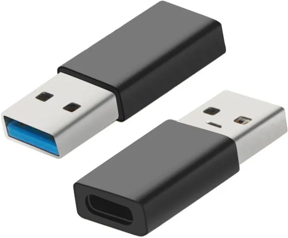 USB-C Female to USB-A Adapter Black